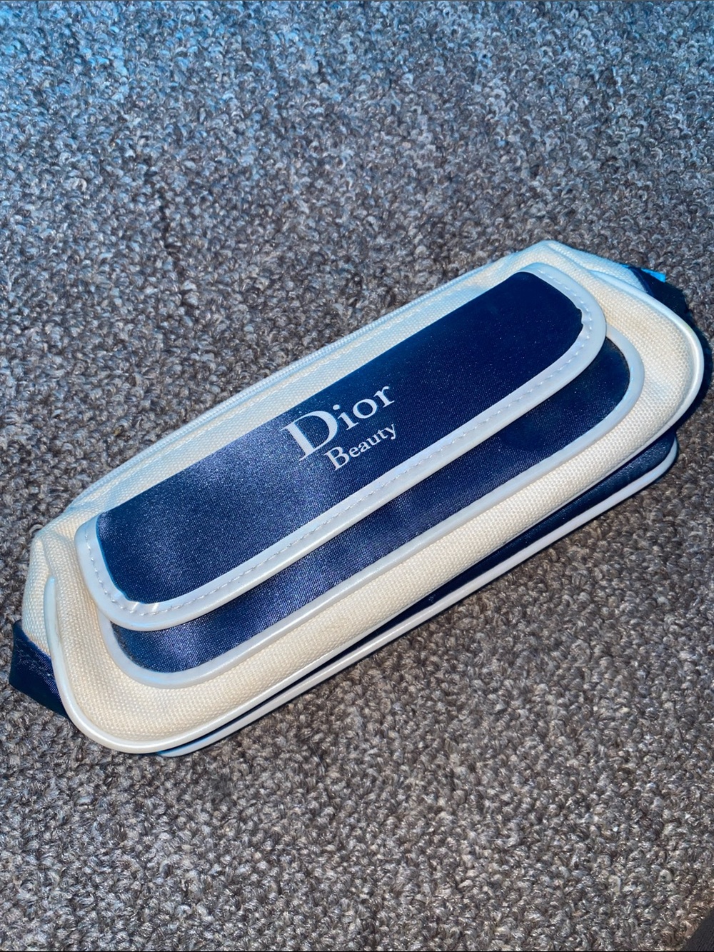 Dior Beauty Navy and White Toiletry Pouch